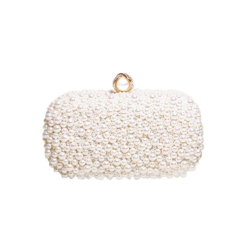 Hand pearl dinner bag diagonal evening bag 689059683528 - COCOMELODY